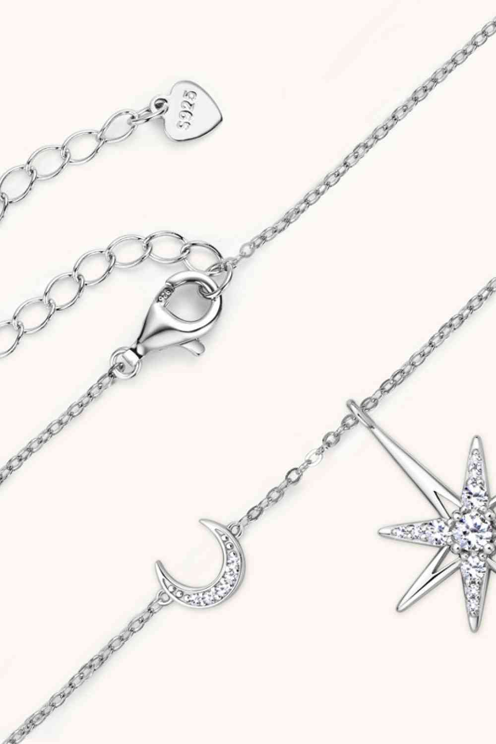 My Moon & Stars Moissanite Necklace