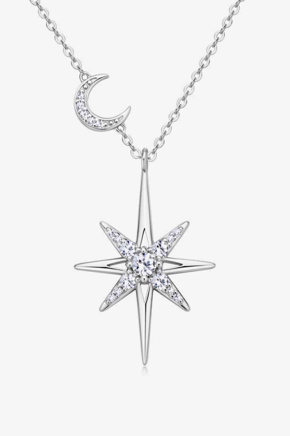 My Moon & Stars Moissanite Necklace