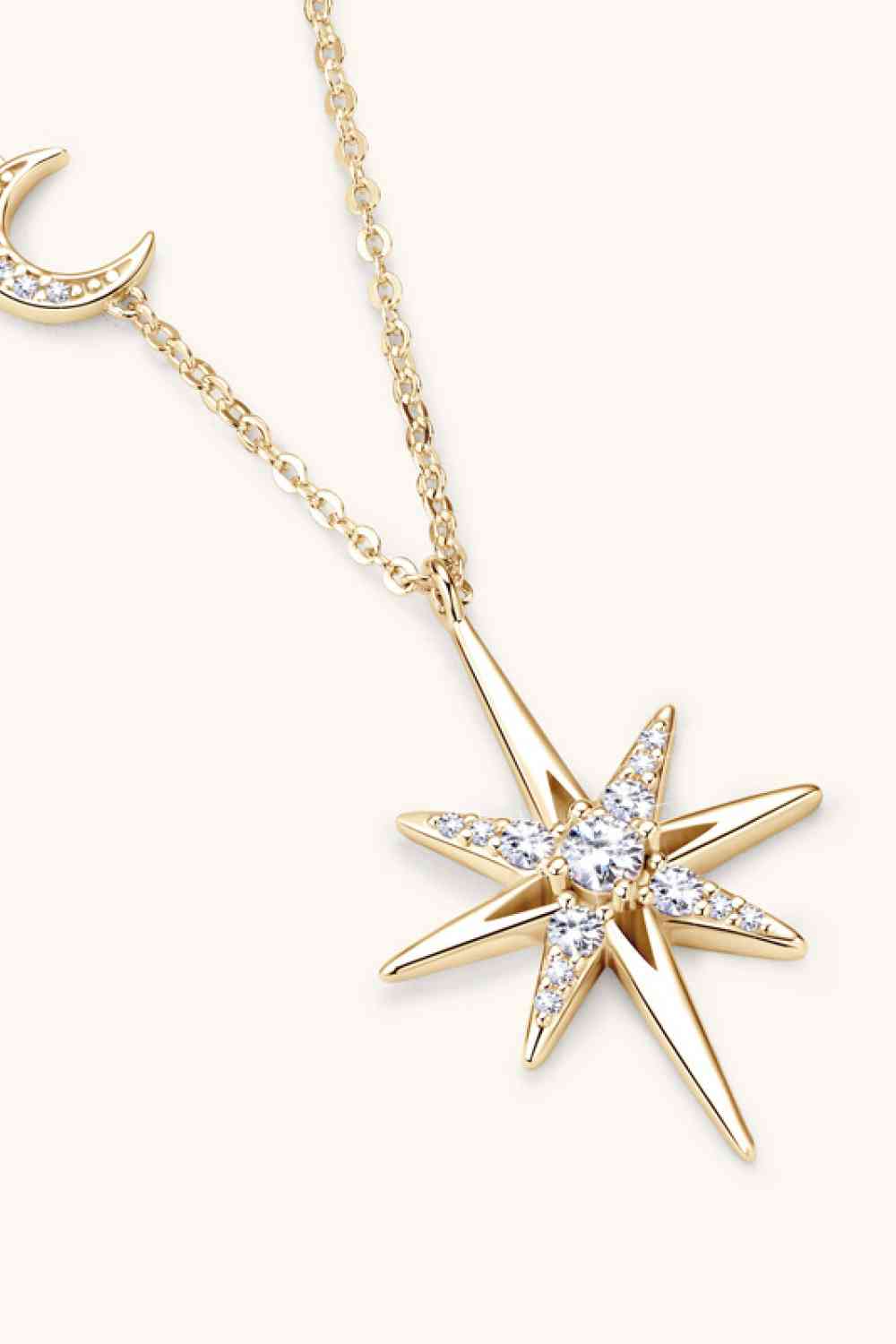 My Moon & Stars Moissanite Necklace