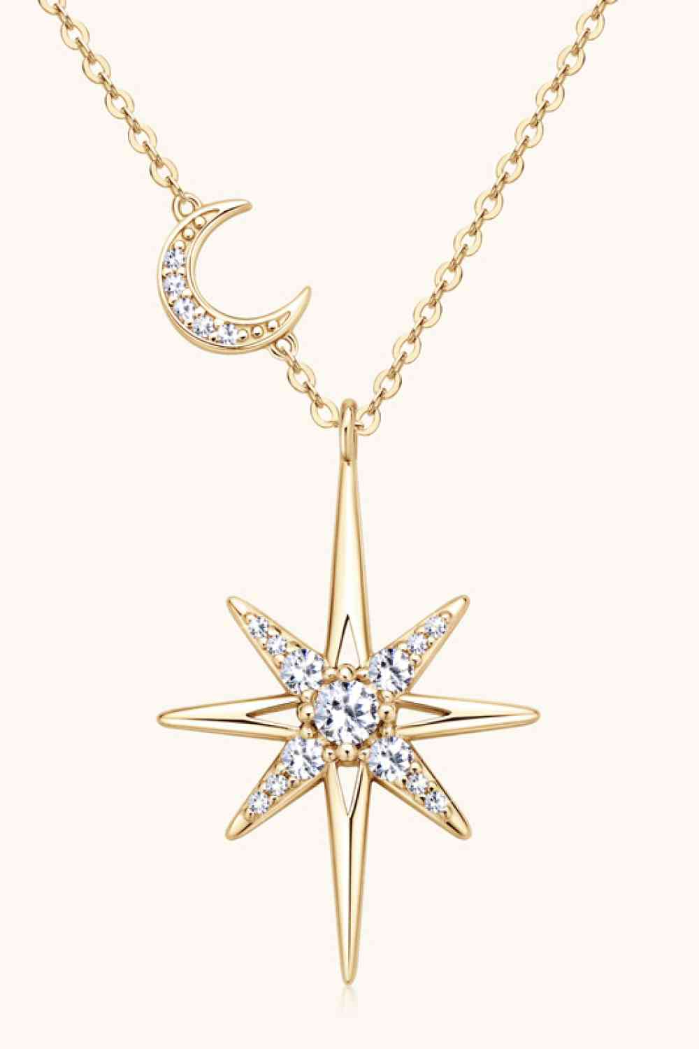 My Moon & Stars Moissanite Necklace