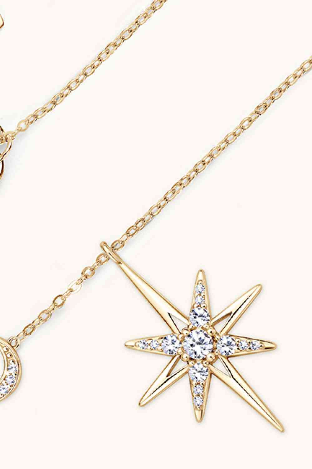 My Moon & Stars Moissanite Necklace